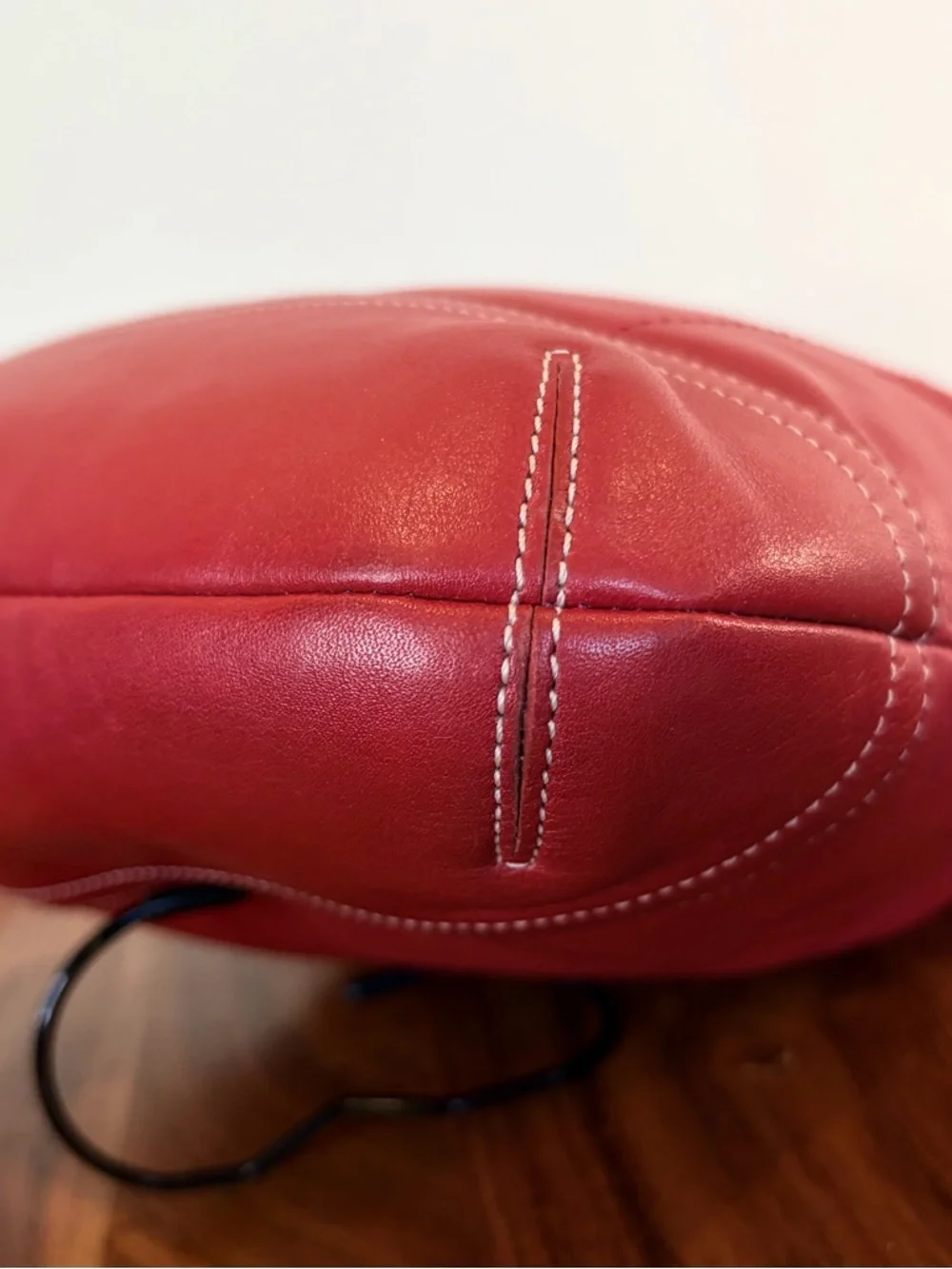 Vintage COACH Legacy Red Leather Shoulder Made in Turkey 1415 EUC